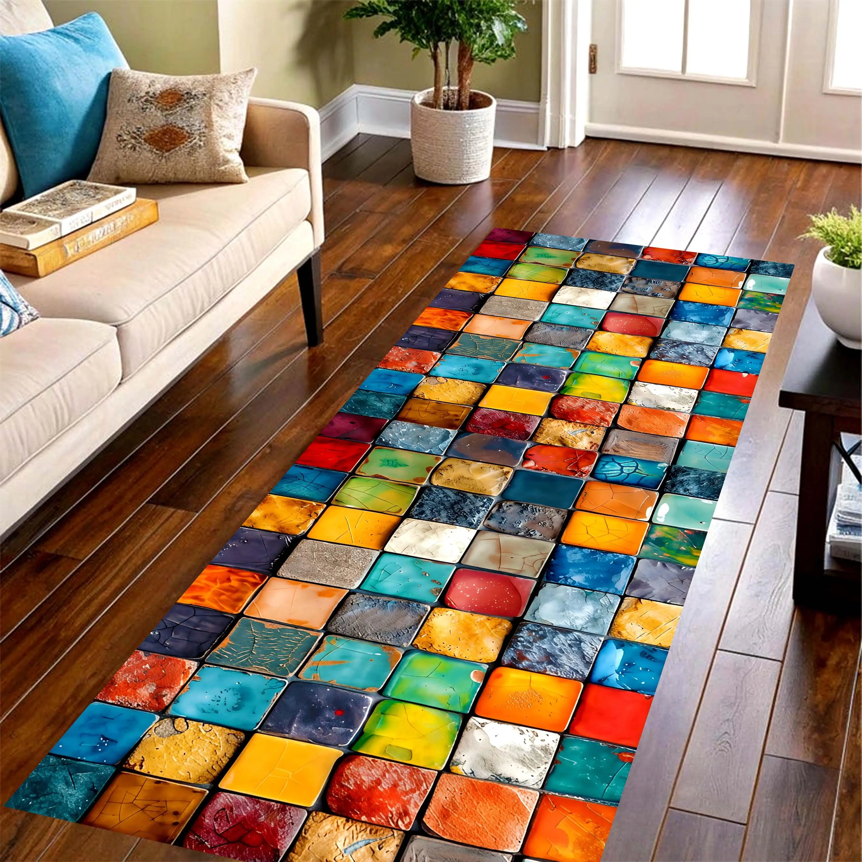 Mosaic Color Tile Long Runner - Commercial Printing House ulasan dan harga