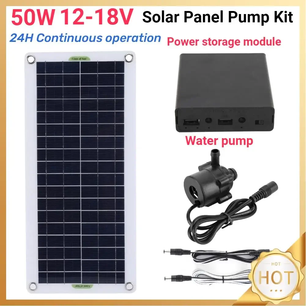

50 Вт 18 В панель солнечной энергии водяной насос украшение сада мини солнечная панель водяной насос система полива энергосберегающие комплекты для бассейна