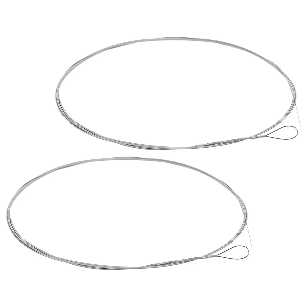 

2 Pcs Yangqin String Set Dulcimer Accessories Replaceable Silver Steel Accessory