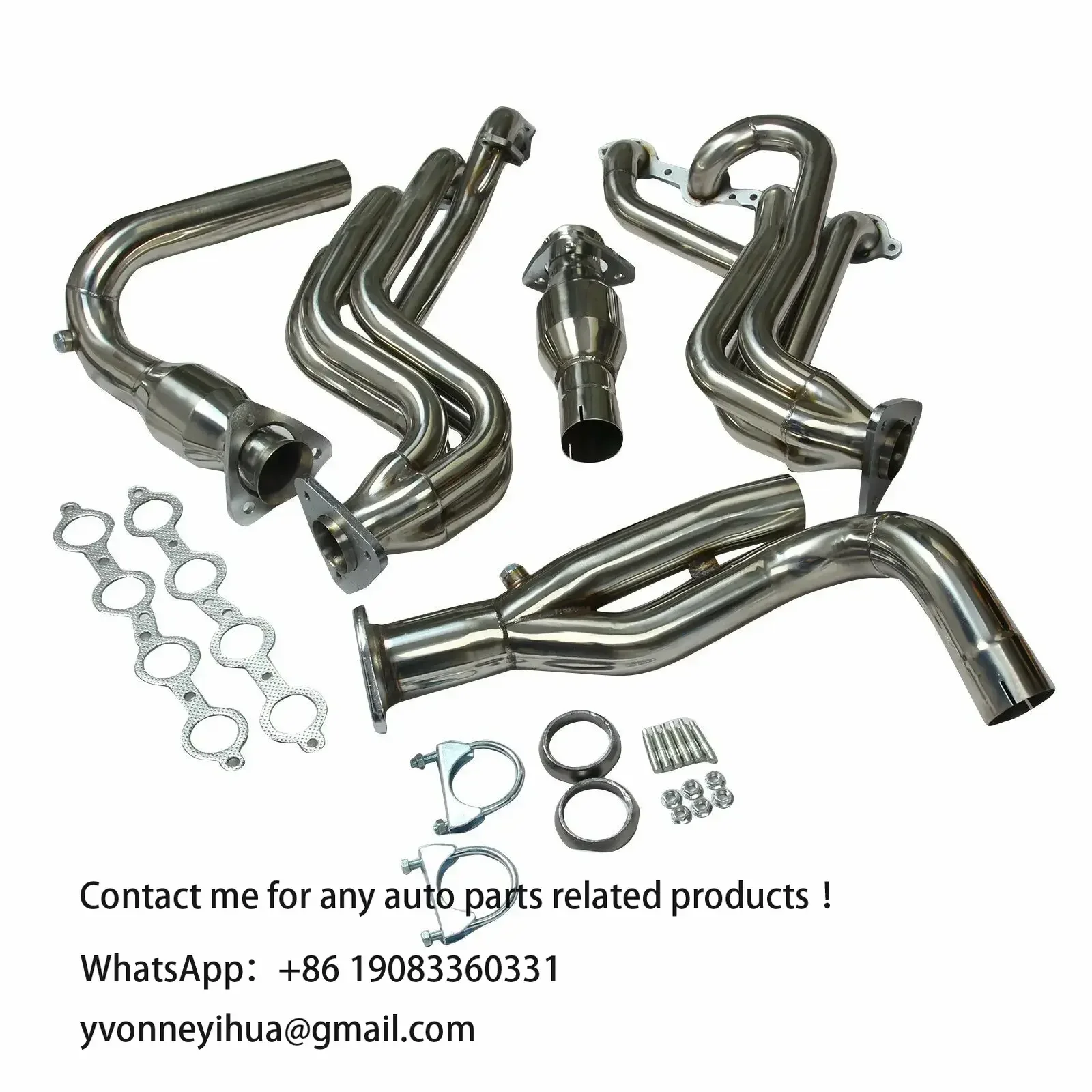 Stainless Steel Exhaust Manifold Header FOR 01-04 GMC Yukon ;99-05 GMC Sierra 02-05 Chevy Avalanche 1500 ,99-05