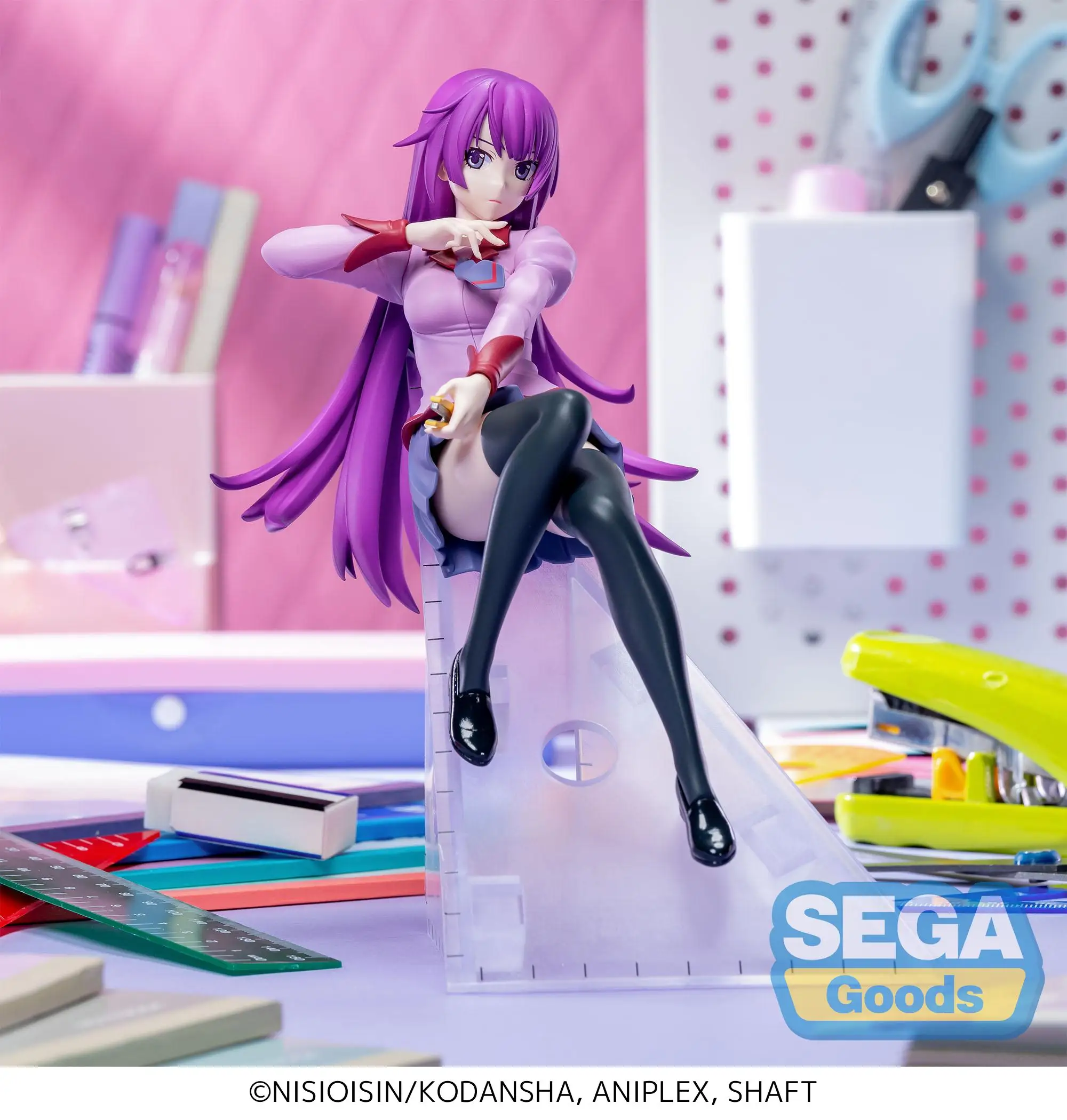 Authentique ‌   Figurines d'action en PVC Sega Luminasta Monogatari Series Hitagi Senjyogahara, modèle de figurine Hitagi Senjyogahara