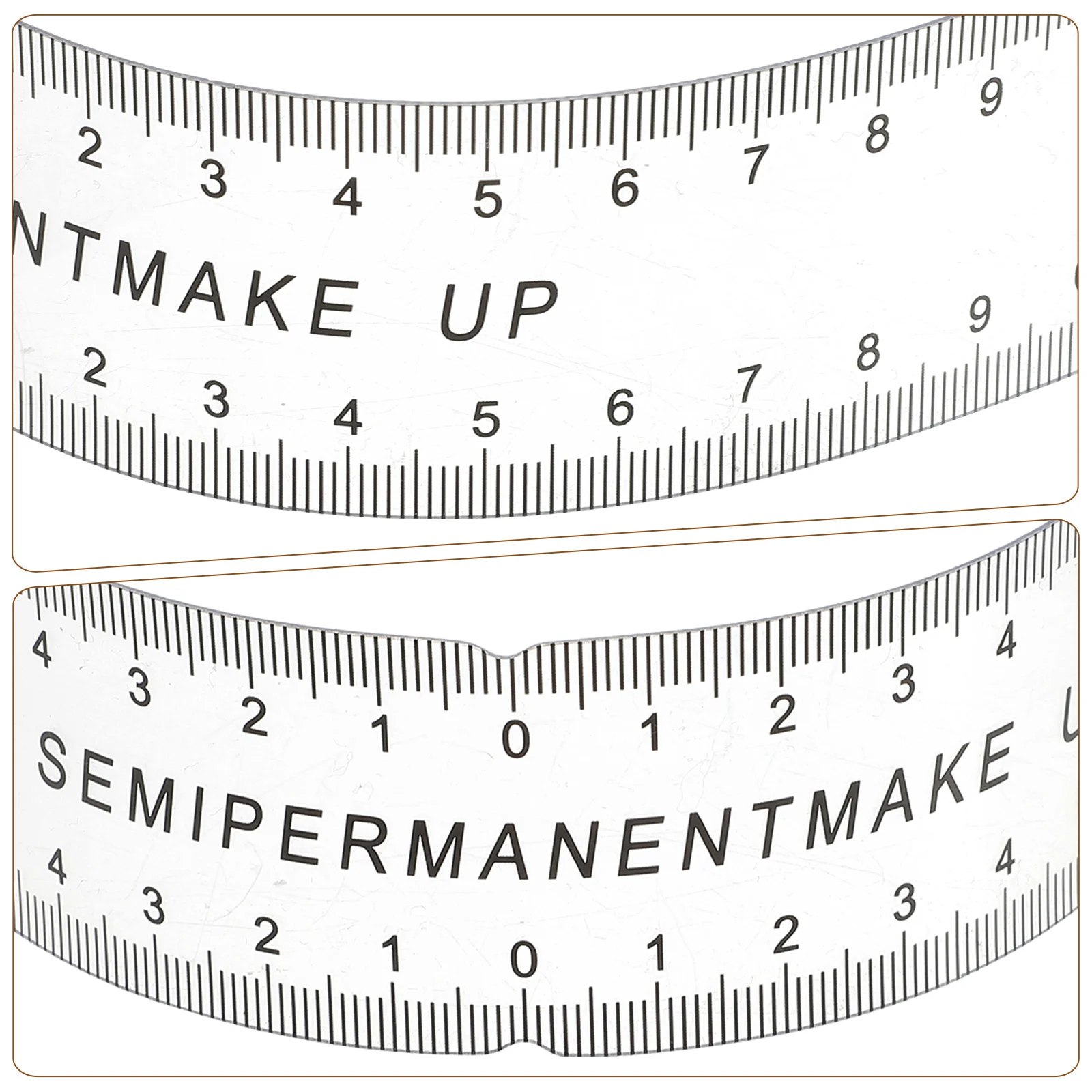 Augenbrauen-Sticklineal, Kunststoff, gebogenes Lineal, Positionierung, Radial-Lineal, Augenbrauen-Lineal, Augenbrauen-Formwerkzeug, Tattoo-Messlineal