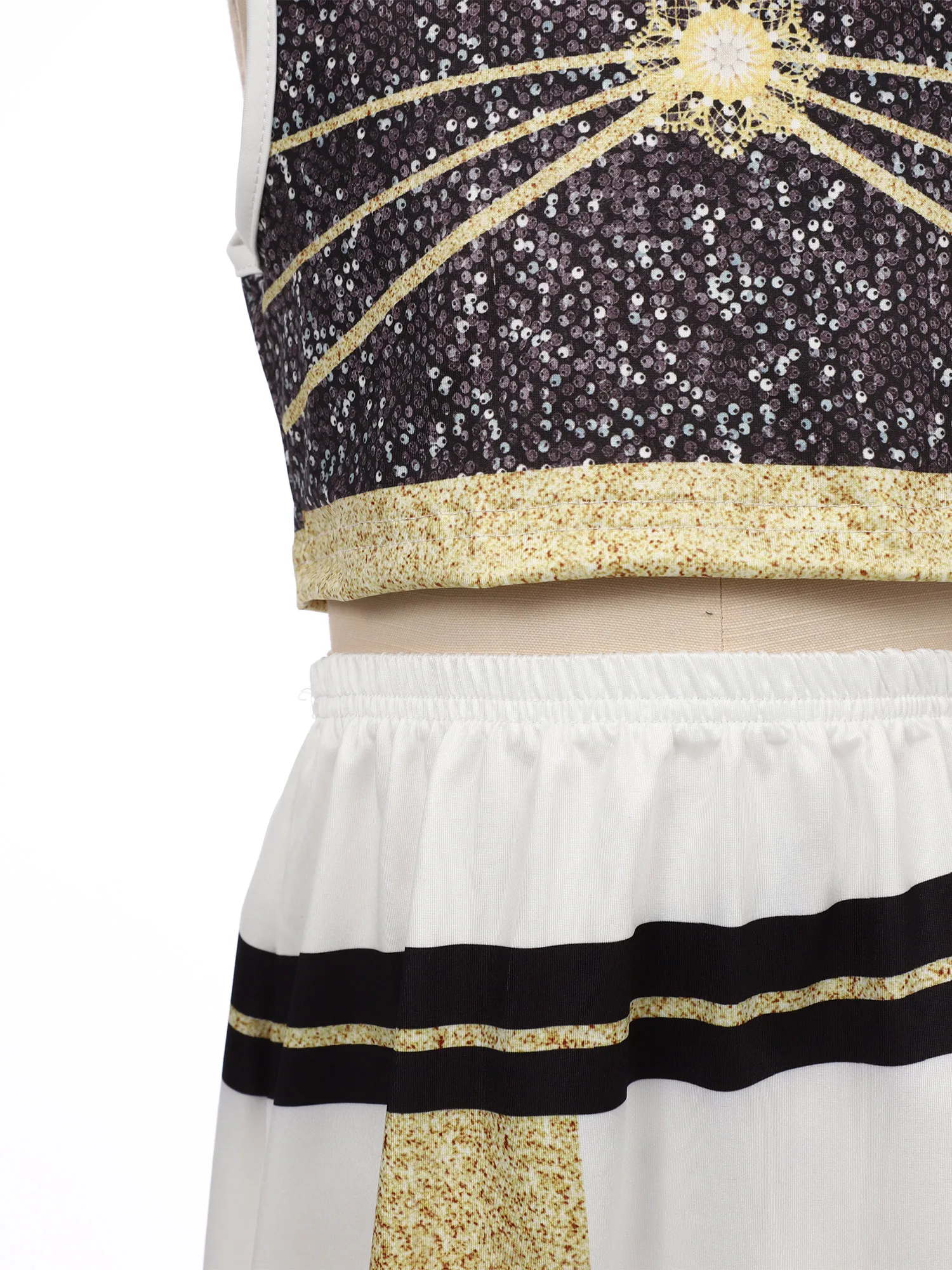 أطفال بنات أنيمي المطربين تأثيري حلي مطبوعة كم طويل الترتر سترة مع سترة تنورة لمرحلة الأداء حفلة الهالوين