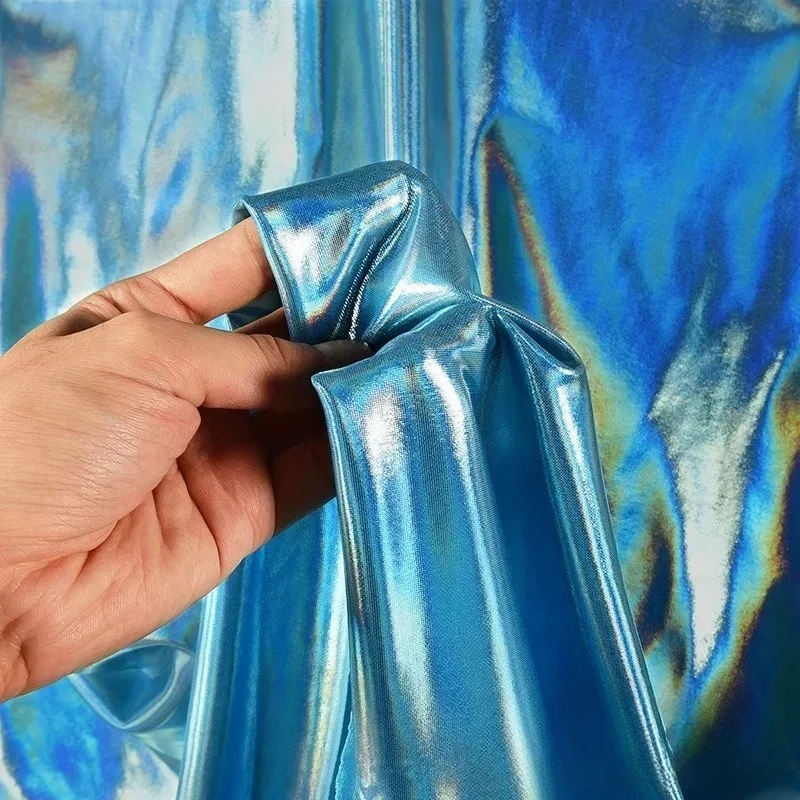 

Трикотажная эластичная ткань для нижней части платья, небесно-голубая, с иллюзионным эффектом, декоративные бретели, материал для рукоделия, оптовая продажа, ткань для шитья, продажа на метры