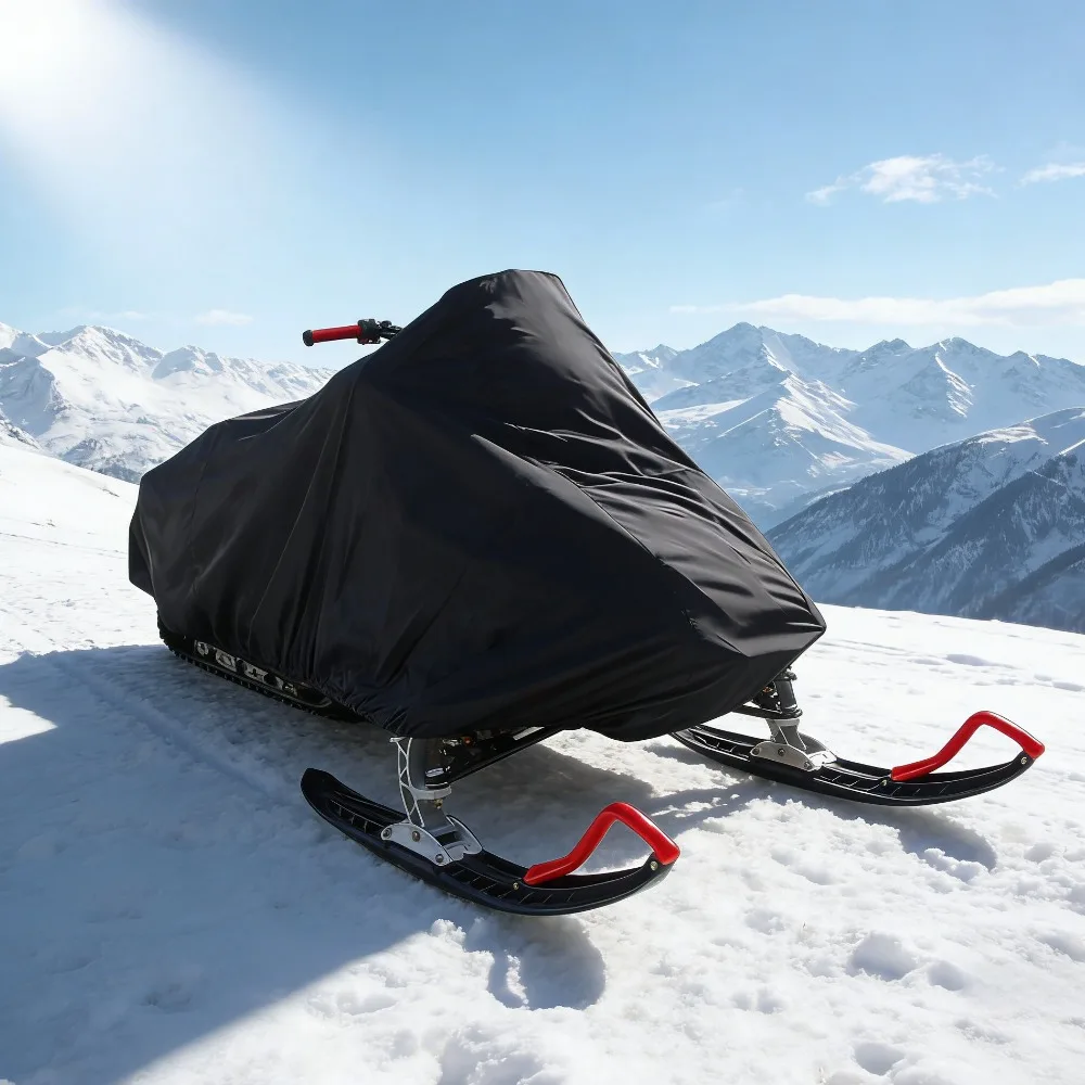 

Outdoor Snowmobile Towing Sledge Motorcycle Cover Waterproof Dustproof Heavy Duty Winter Essential Durable Reliable Secure