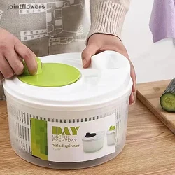 1Pc/Household Vegetable Salad Dehydrator Kitchen Vegetable Washing Hand-Cranked Spinner Double-Layer Draining Vegetable Basin Se