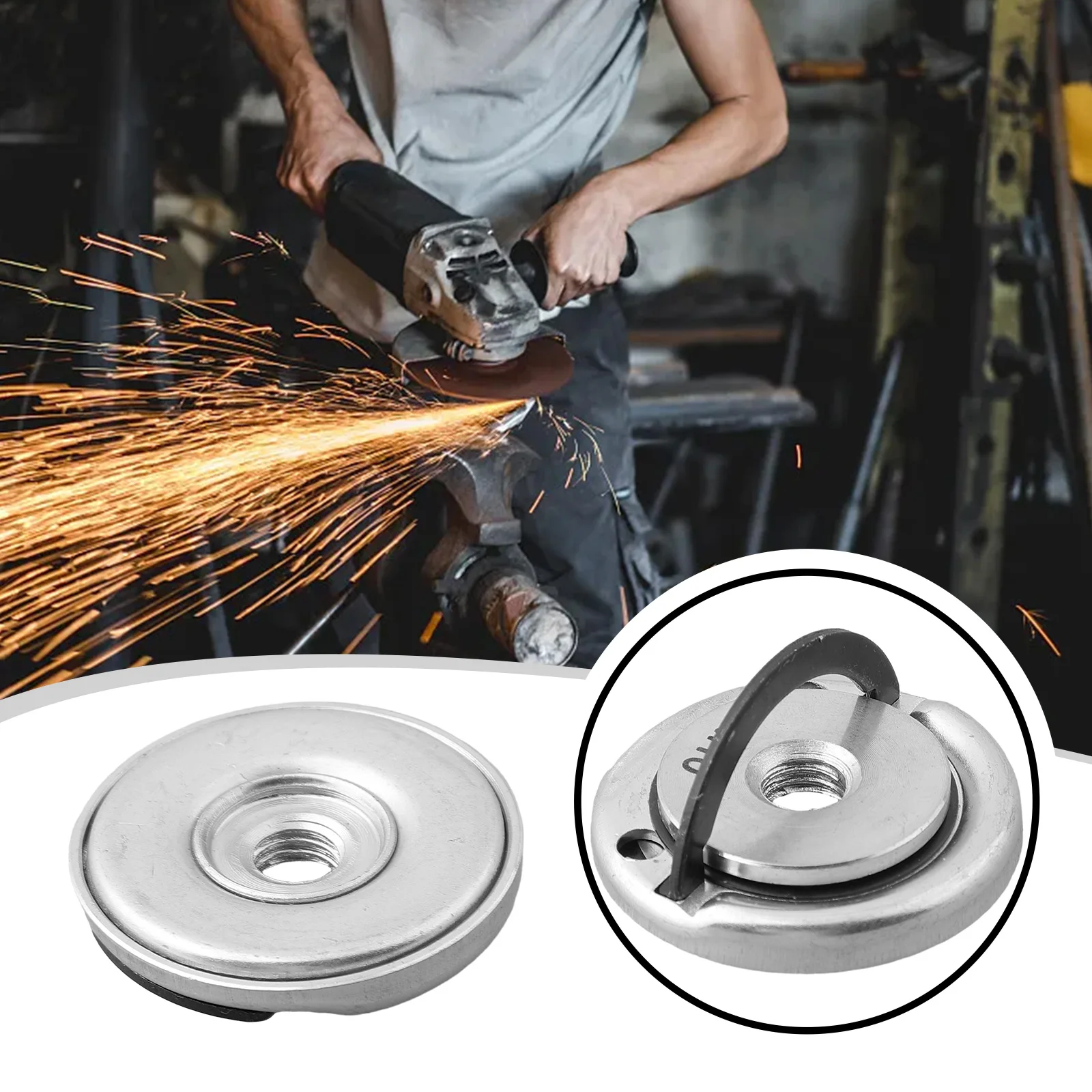 ~1PC Angle Grinder Plate M10 ~Quick Release Self-Locking ~Nut Grinder Pressing Plate ~Flange Nut Power Chuck Tools