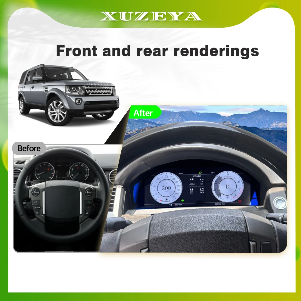 Digital Instrument Cluster For Land Rover Discovery 3 2004-2009/Range Rover Sport 2005-2009 Speedometer,Dashboard,CarPlay