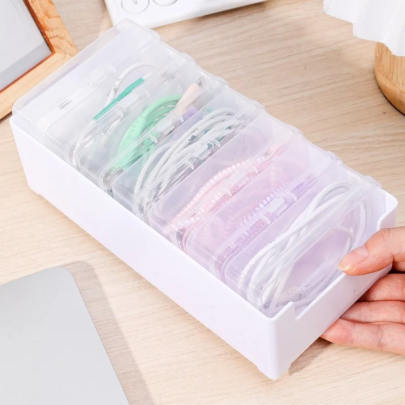 7Grid Data Cable Storage Box Cable Organizer Bag With Power Charging Cable Management And Desktop Cables Management Organization