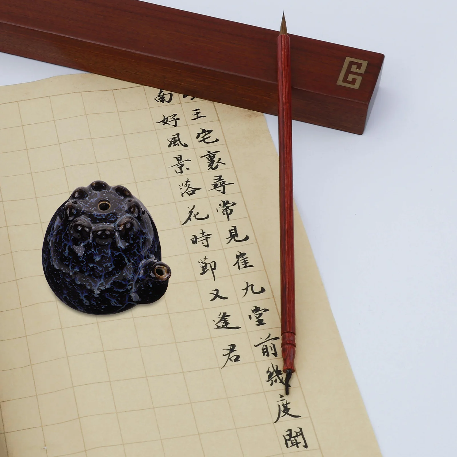 

Ceramic Ink Dropper Porcelain Water Dropper Calligraphy Painting Brush Washer Ink Grinding Container Pottery Water Pots