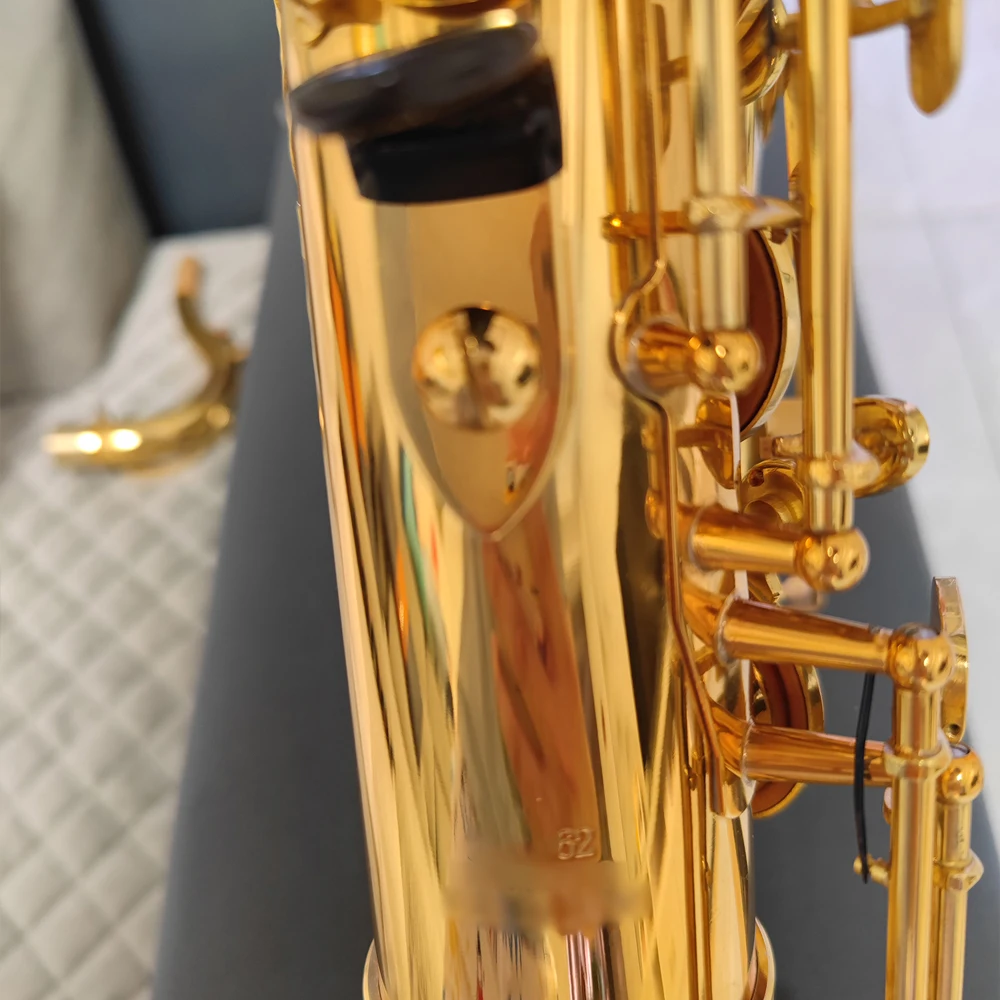 High quality 62 B-flat professional tenor saxophone brass gold-plated deep engraving professional-grade tone SAX jazz instrument