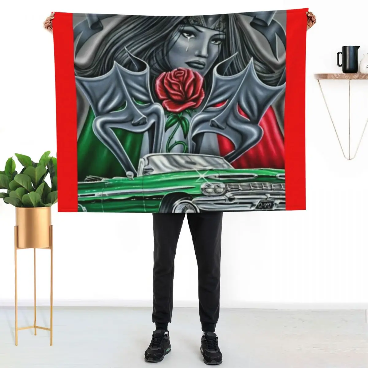 

Smile now cry later, chicana Throw Blanket Stain Resistant Cozy Warm Blanket