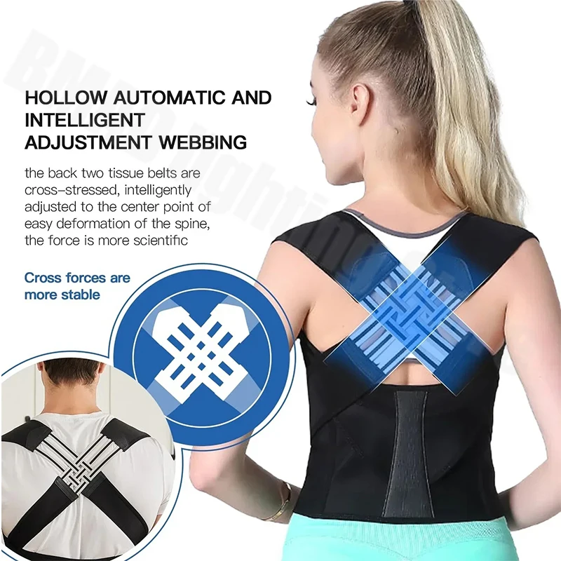 New Upper Back Posture Corrector Posture Clavicle Support Corrector Back Straight Shoulders Brace Strap Correctpor