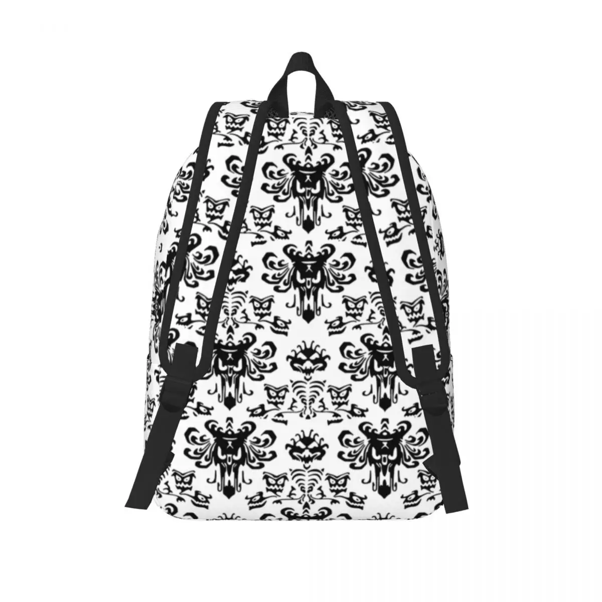 White Haunted Mansion Canvas Backpacks for Men Women School College Student Bookbag Fits 15 Inch Laptop Halloween Grimace Bags