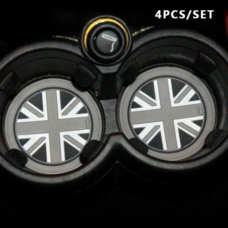 3 Stück/4 Stück Union Jack Untersetzer für Mini Cooper Clubman R55 R56 R57 Countryman, Auto-Getränkeuntersetzer, rutschfeste Matten