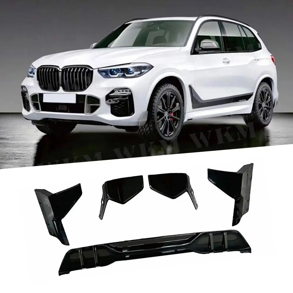 

1 Set Car Rear Bumper Diffuser Spoiler Lip Splitter Rear Front Bumper Lip Protector For BMW X5 G05 M Sport 2019+ Body Kit