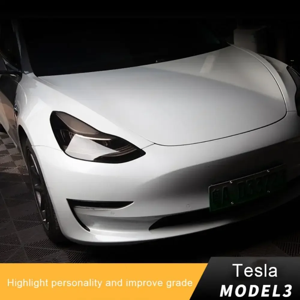 Frontscheinwerfer Auto Styling Aufkleber Pour Tesla Modell 3 Y 2021 2022 Scheinwerfer TPU Rauch Noir Scheinwerfer Schutz Film Accessoire