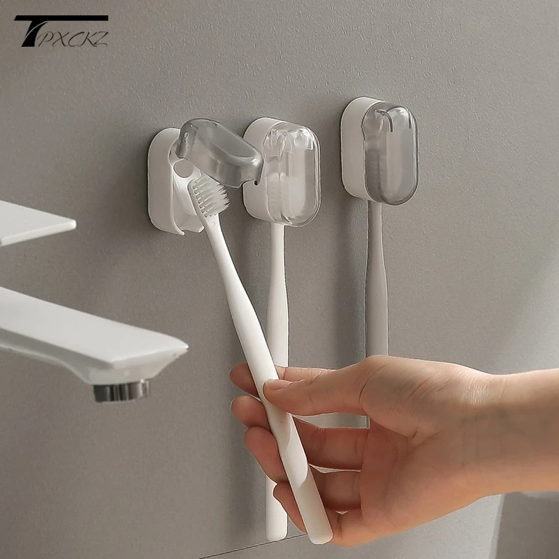 Toothbrush Holder Dust-free Innovative Essential For Home Dustproof Toothbrush Holder Stylish Design Feature Wall-mounted