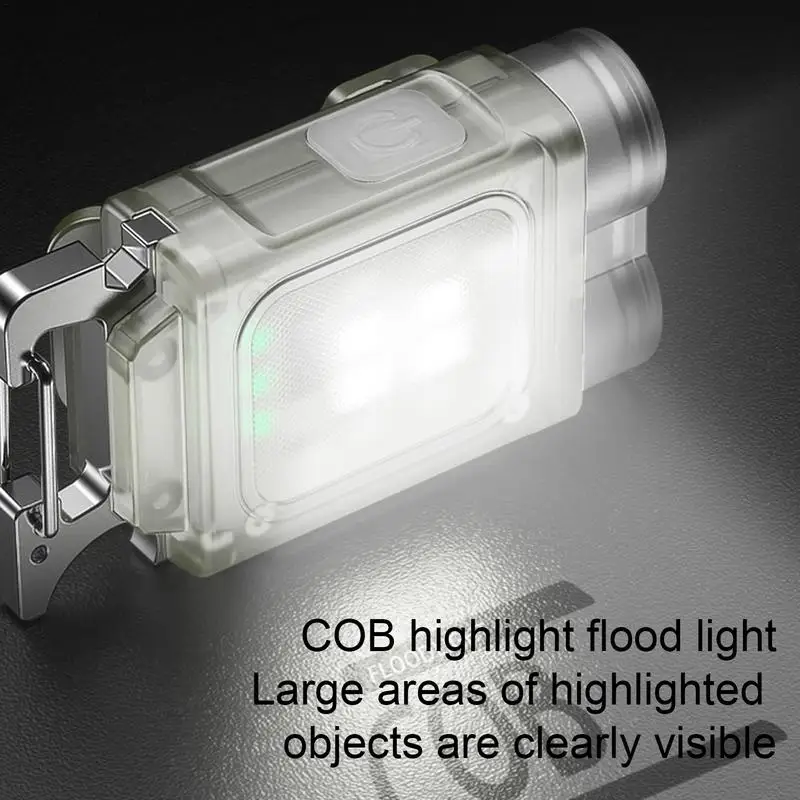 Keychain Flashlight Dual Light Keychain Led Light With 6 Modes Magnetic Keychain Light Long Lasting Camping Lights For Hiking