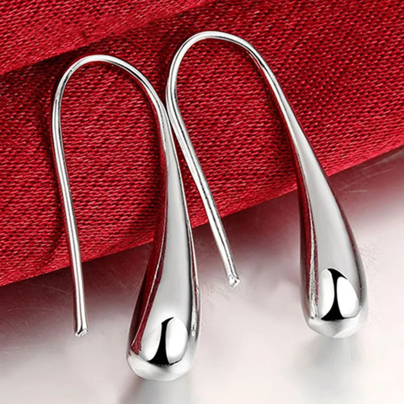 

Hot Sale 925 Silver Earring Fashion Jewelry Teardrop/Water drop/Raindrop Dangle Earrings For Women Valentine Gifts