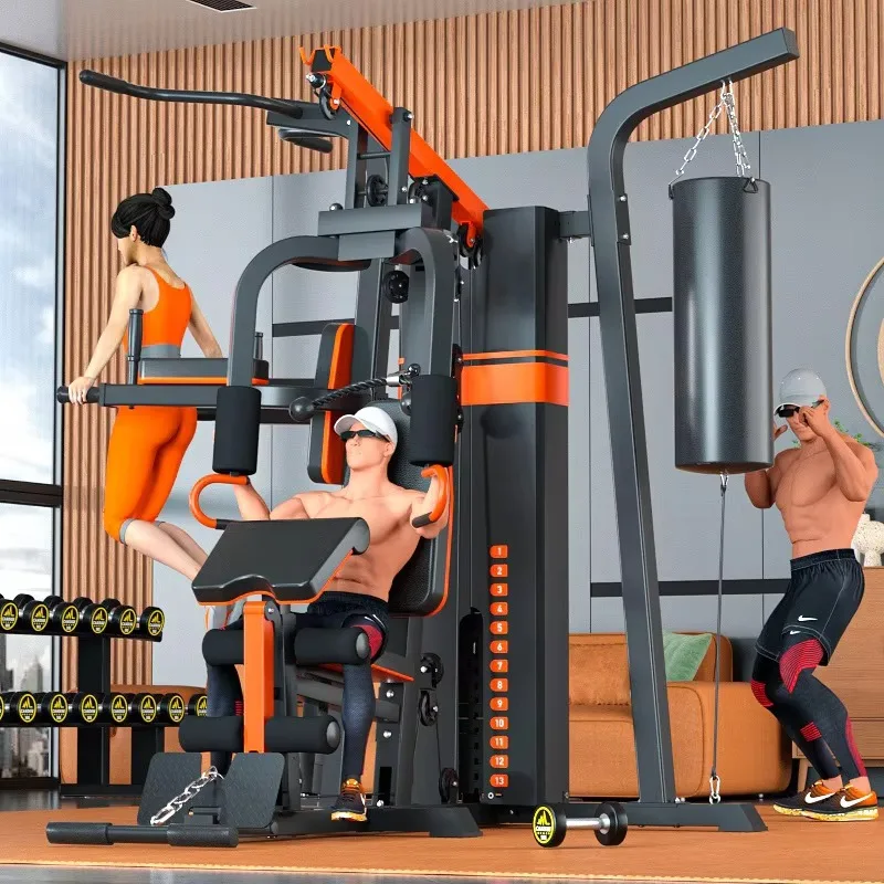 Home Multi Functional 3 Station Gym Fitness Equipment Strength Training Machine