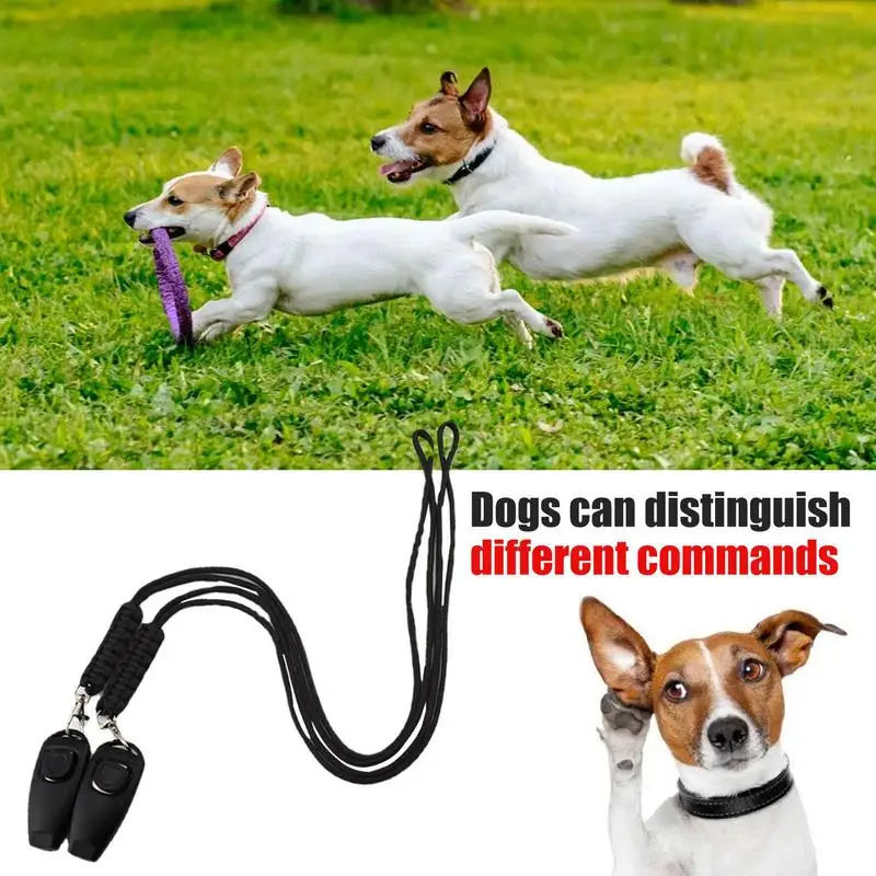 Dog Training Clicker 2Pcs Dogs Click Trainer Aid Tool With Lanyard Portable Dog Supplies For Cat Horse