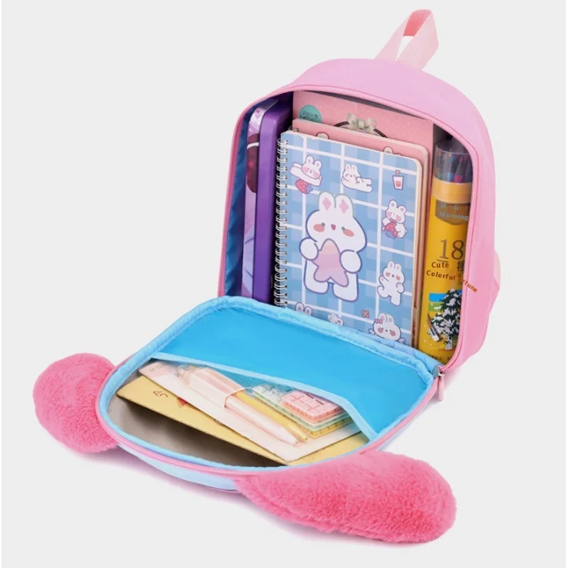 Cute Big-Eared Rabbit Children's Backpack Breathable Lightweight Cartoon Anime Dual-shoulder Bag Creative Personalized Design