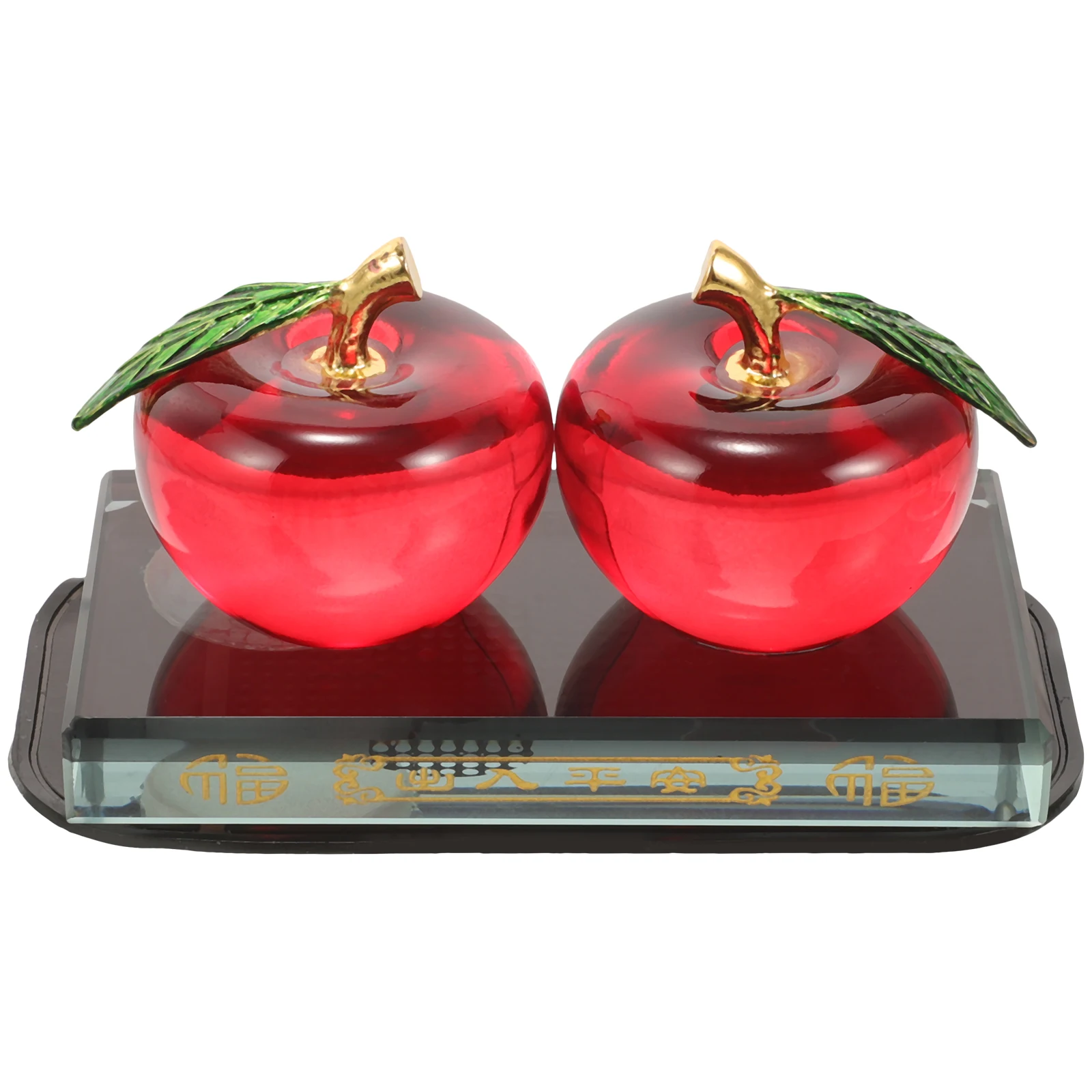 

Crystal Desktop Decor Red Exquisite Crystal Ornament Home Tabletop Adornment Decoration Desktop Decor