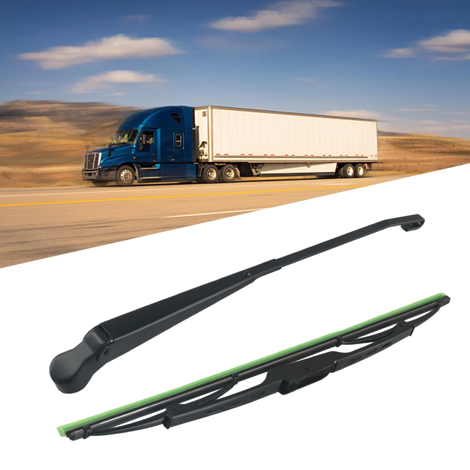 12V Windshield Wiper Assembly with 400mm Wipers and Matching For Blades for Boat RV Tractor and Heavy Equipment