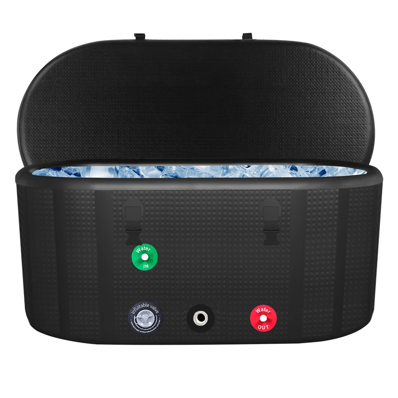 Large Plastic Economic Outdoor Round Foldable Bathtub Portable Free Standing Cold Ice Bath Tub for Adult