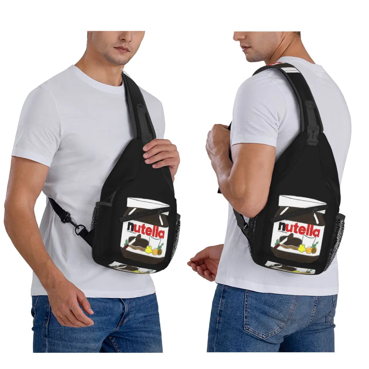 

Nutella Chest Bag Men Sling Crossbody Backpack Chest Bag Traveling Hiking Daypack Shoulder Bag