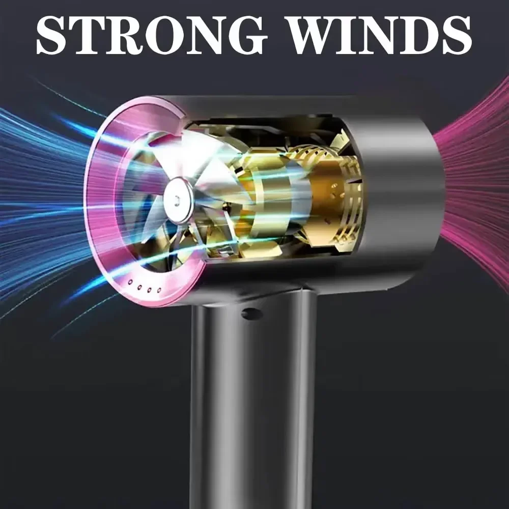 Супер портативный беспроводной фен для ухода за волосами, беспроводные воздуходувки, доска для рисования, уличный горячий и холодный мощный фен для путешествий с ветром