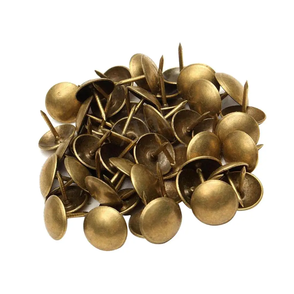 Copper Pushpin Nails Alloy Decorative Upholstery Tacks Vintage Furniture Fasteners for Sofa Crafts