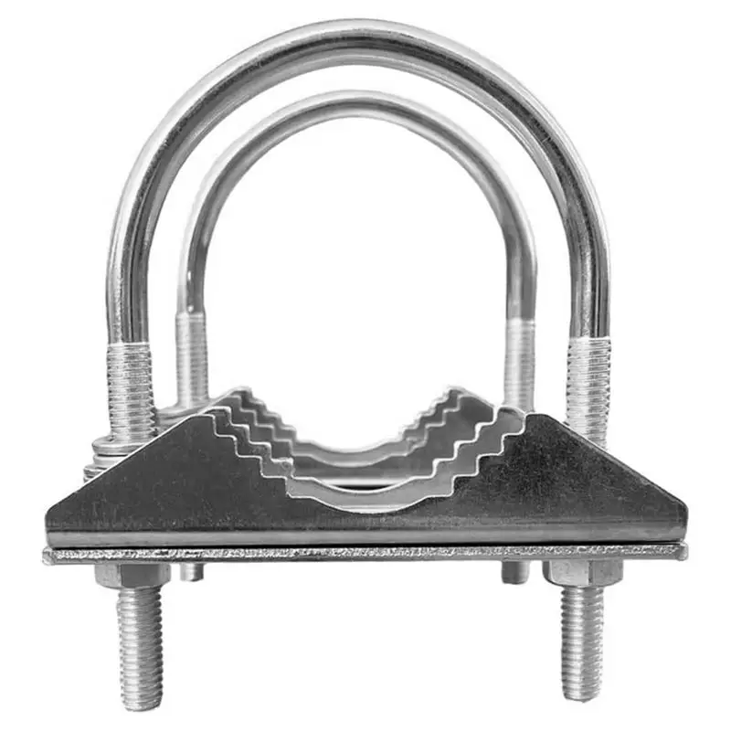 ABLG & Universal Mount U-Bracket for Dish,Heavy U-Bolt Clamp Bracket,Roof Mast to Pole to Pipe Mounting Adapter