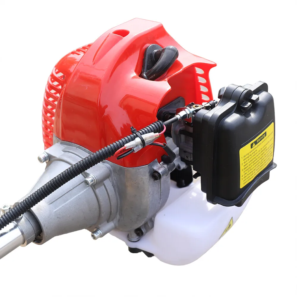 Leme de aleación de aluminio duradero, resistente al desgaste/corrosión/calor, orificios laterales de disipación de calor + tanque de combustible semitransparente de 1,1 l