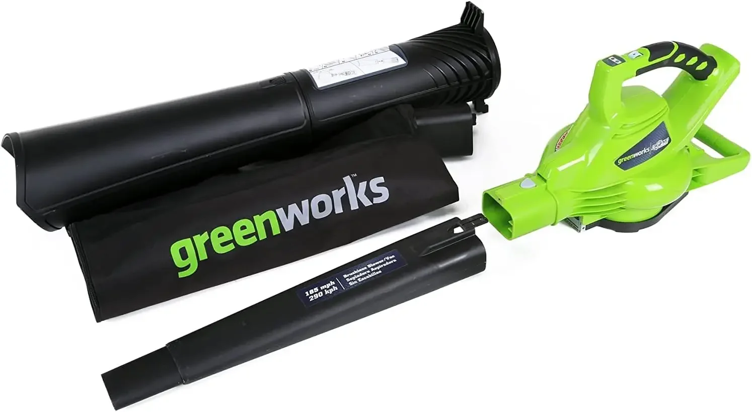 

40V (185 MPH / 340 CFM / 75+ Compatible Tools) Cordless Brushless Leaf Blower / Vacuum, Tool Only