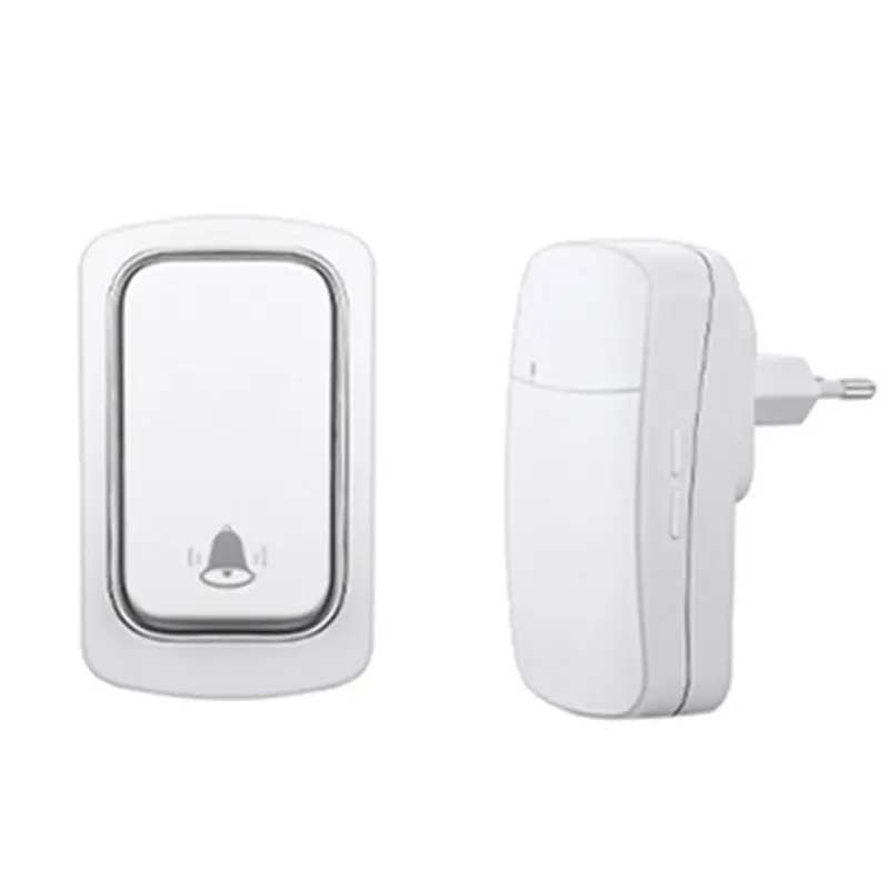 ABLQ Wireless Doorbell Without Batteries Waterproof Outdoor Bell Self-Powered Button Dog Doorbell Ring Chimes EU Plug