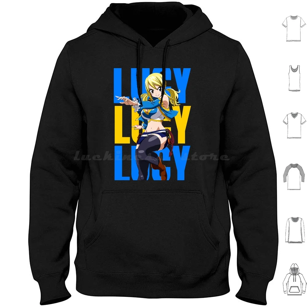 

Толстовка Lucy из хлопка с длинным рукавом Люси Аниме Celestia Erza Fairy Fairytale Grey Lucy