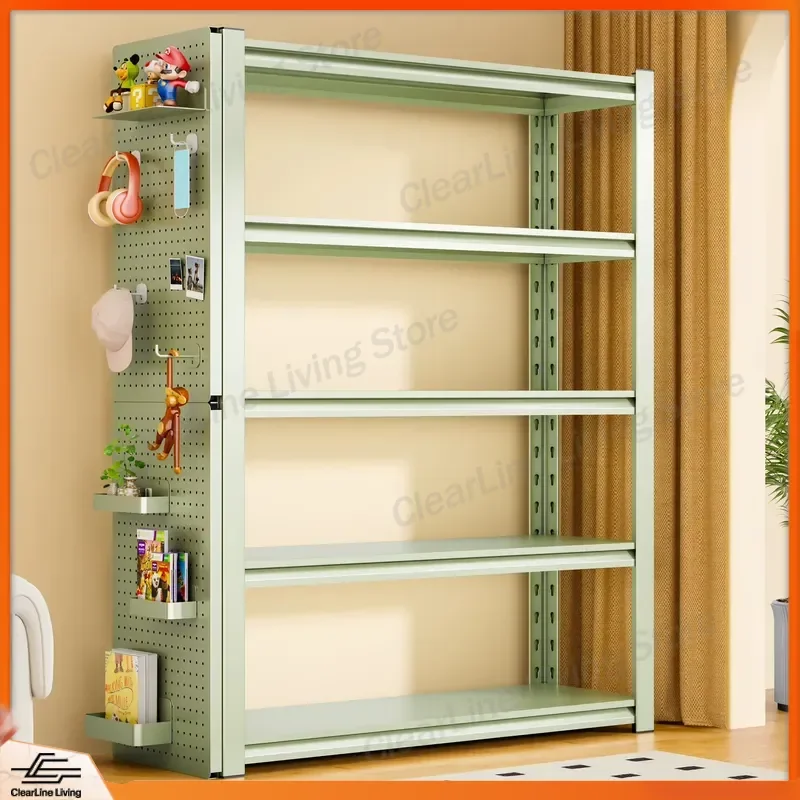 Multi-layer Floor Storage Shelves Household Childrens Bookshelves Integrated Wall-mounted Utility Room Sorting Organizer Rack