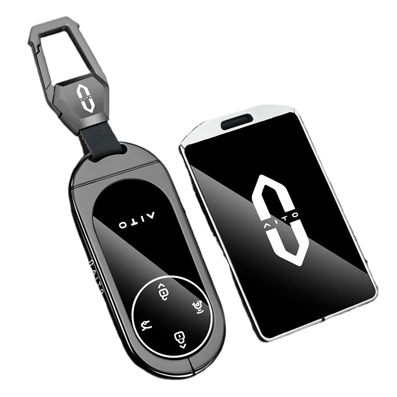 Premium Zinc Alloy Card Key Cover Case for AITO M9/M7/M5 Ultra/M8 (2025) - Protective NFC Card Shell Keybag Keychain
