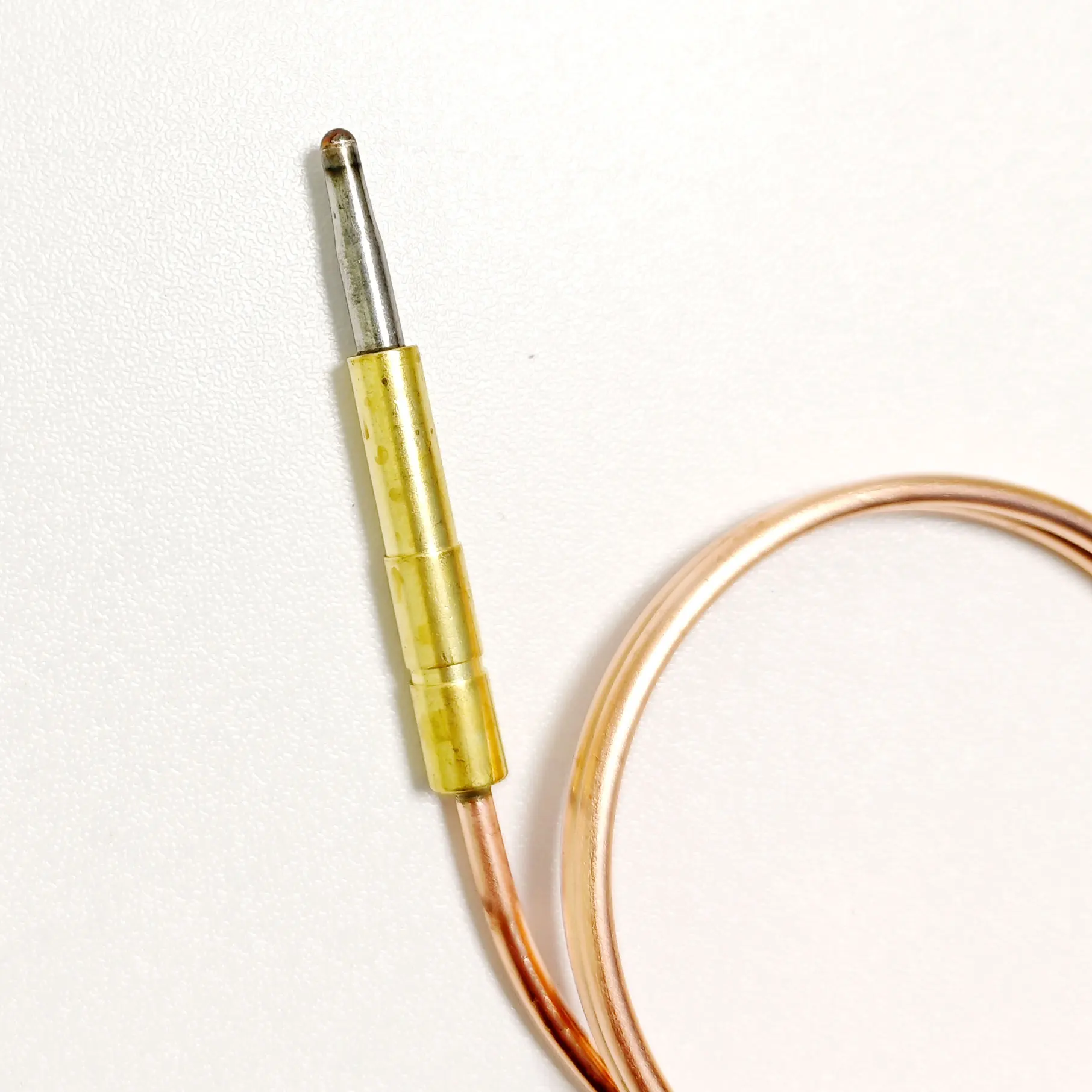 Gas Boilder Pilot Burner Thermocouple Wire Flame Sensor M9*1 Nuts Connection Copper Tube Length 600mm