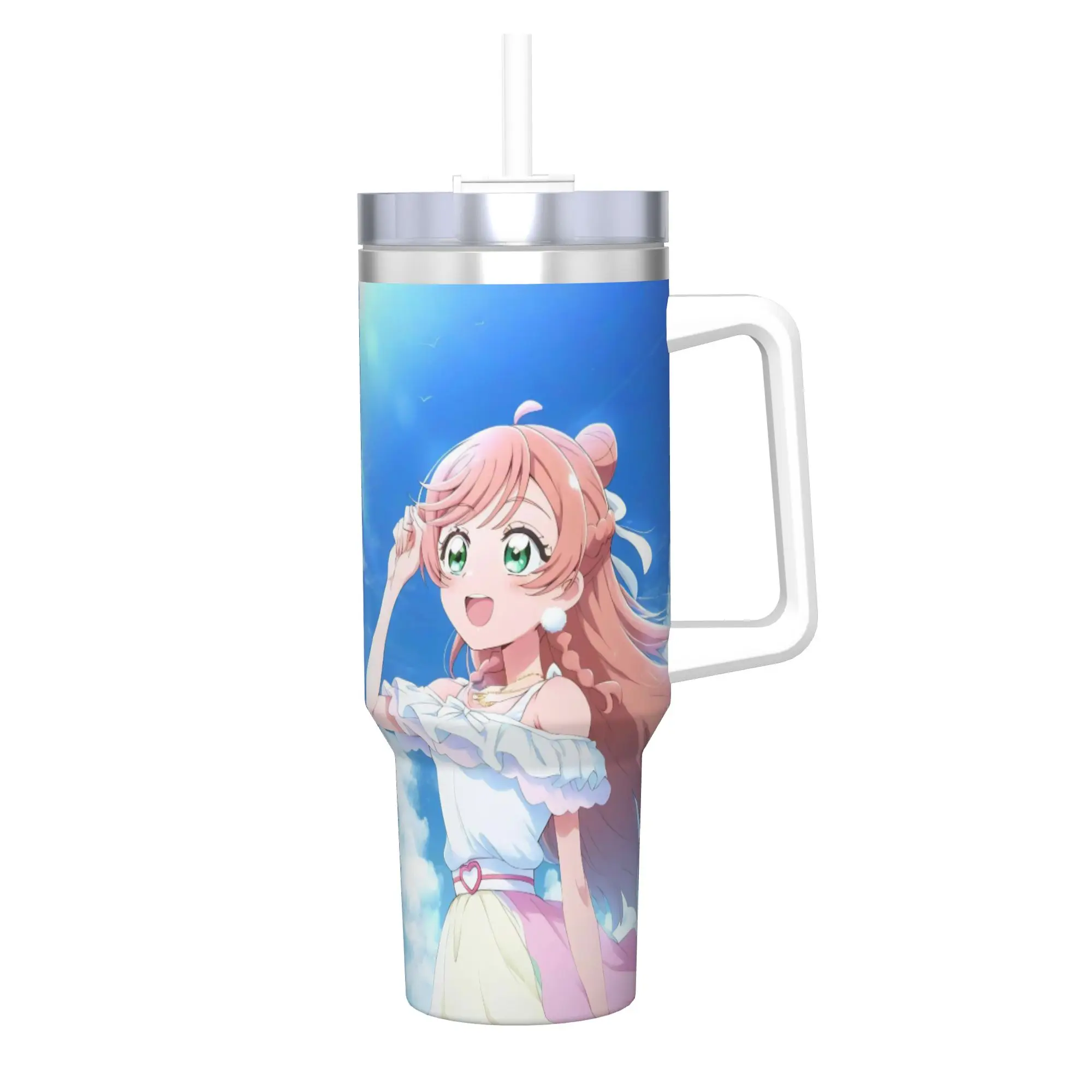 Soaring Sky Pretty Cure 40oz Tumbler Stainless Steel Double Wall Vacuum Insulated  Tumblers Mug With Straw
