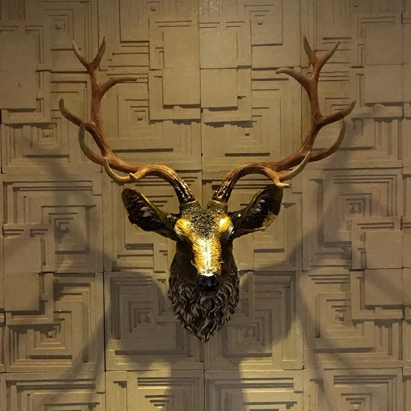 Lucky deer head wall hanging, creative Nordic picture frame wall decoration