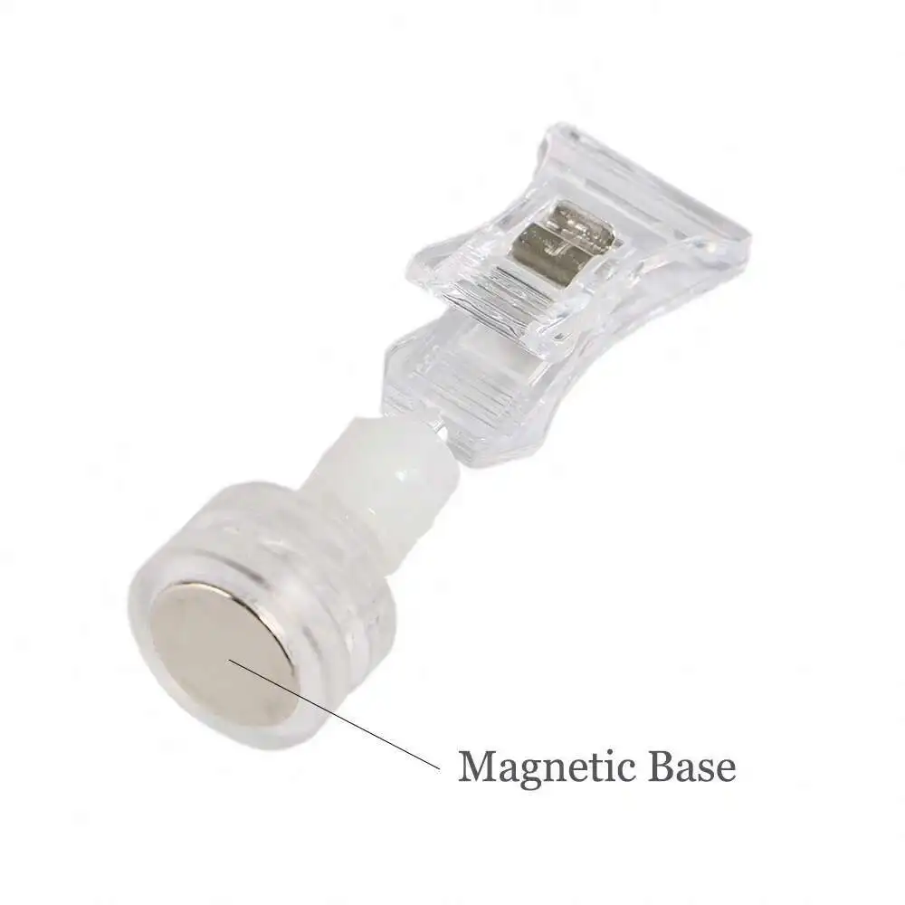 5pcs Magnet Base Display Stands Plastic Price Tag Clips Mall Advertising Label Racks | Loripos