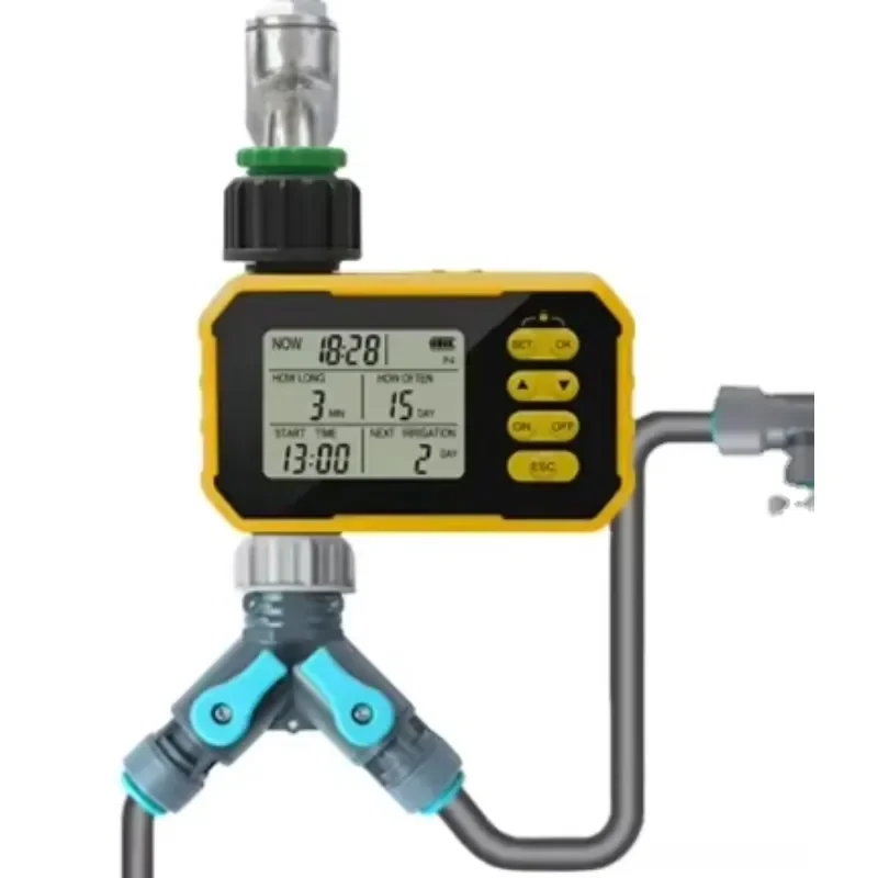 WAP01 HEDAO HD-2501-Z002-YG Diy Irrigation System Micro Spray Irrigation Timer Lawn Sprinkler System Plant Watering System