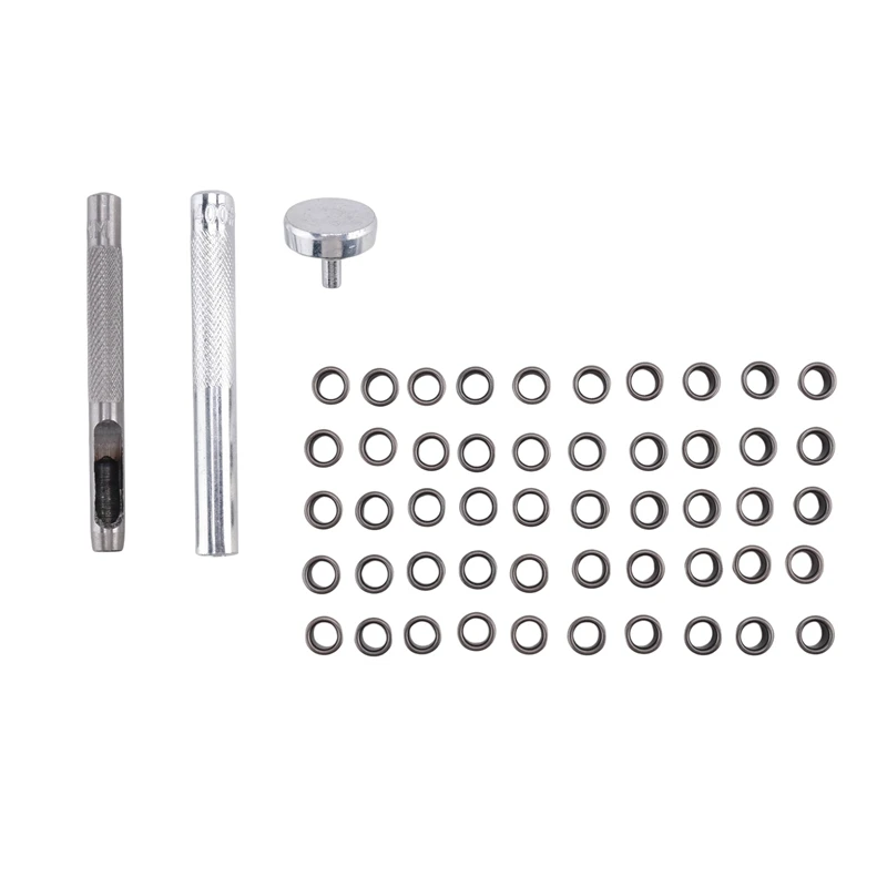 Eyelet Hole Punch Tool Kit With 50 Eyelets Gunmetal Finish For DIY Kydex Sheath Kydex Eyelet