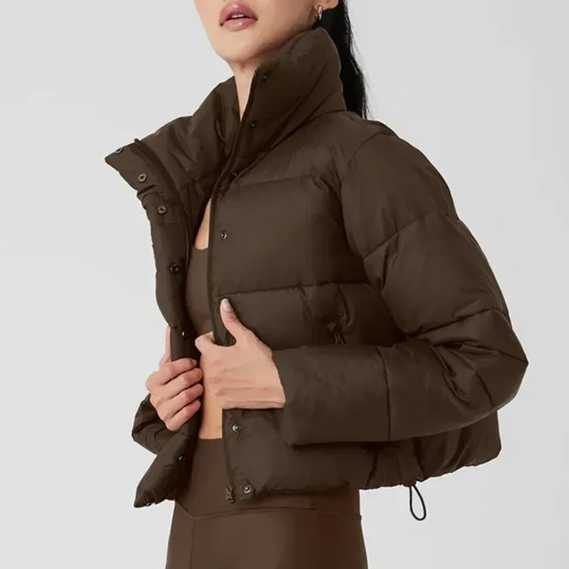 

Fashion Outdoors Thicken Warm Jacket Women 2025 Winter New Cotton-padded Jacket Loose Stand-up Collar High Waist Short Coat
