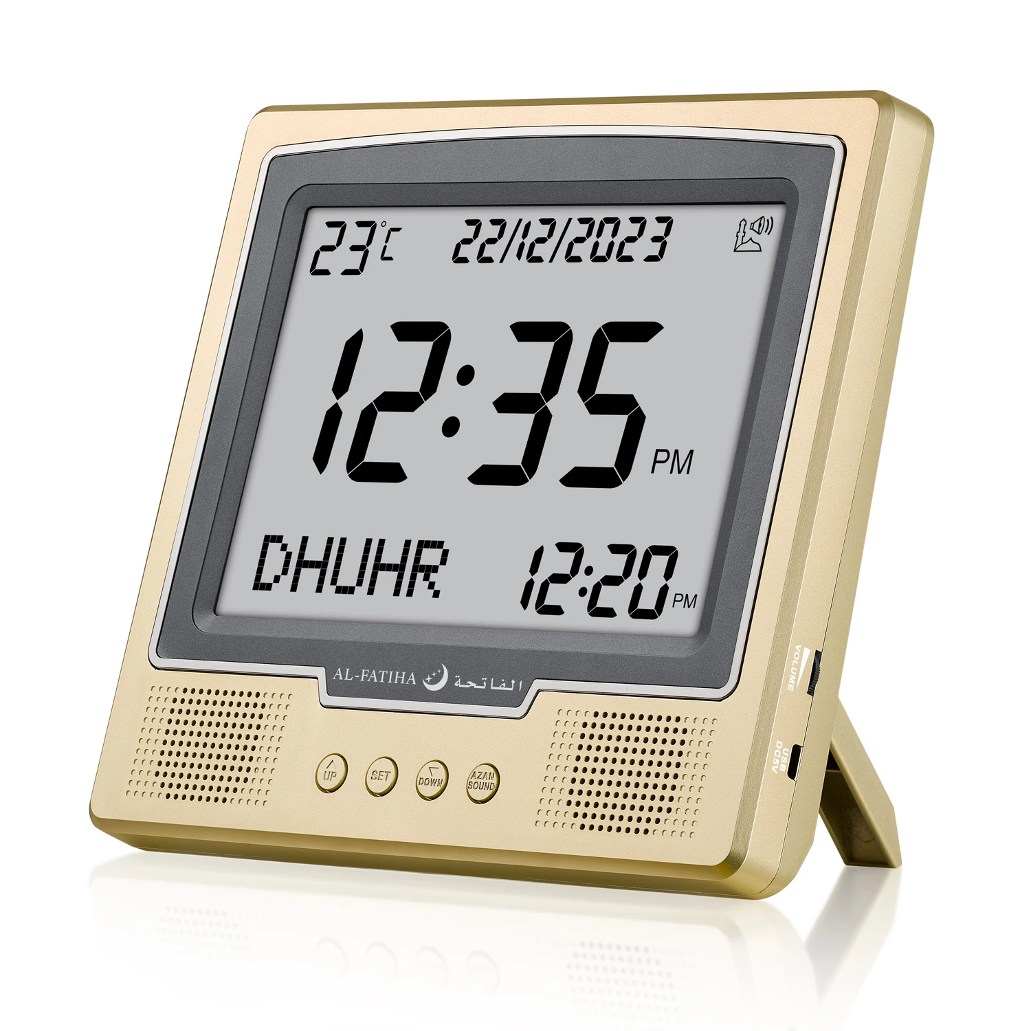 Digital LED Azan Muslim Islamic Islam stylish Azan Adhan Prayer Reminder Alarm Mosque Wall Clock Prayer Time Hijri