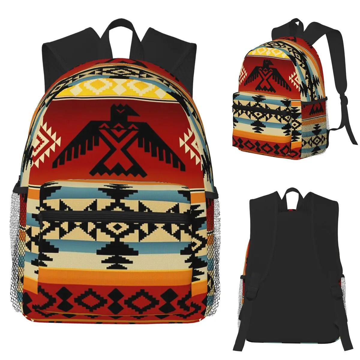 

Студенческий рюкзак с индейским рисунком Thunderbird, школьная сумка, походный дорожный рюкзак для мужчин и женщин, сумки на плечо