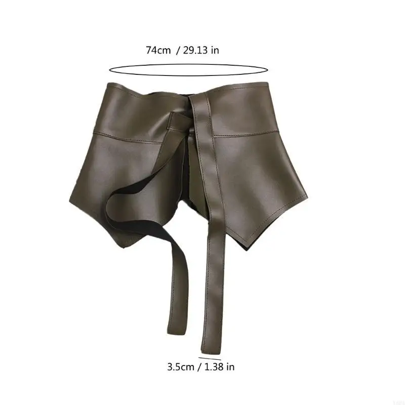 Y88A pu เอว cincher peplum เข็มขัดเข็มขัดเข็มขัดที่สง่างามที่สง่างาม